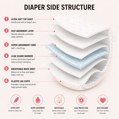 Daily Cloud Shield: All‑in‑One Pull On Diaper Care - Box of 2 (120 Diapers Total) angle 5